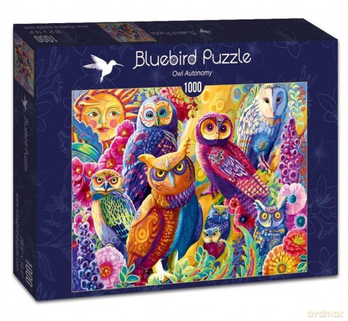 BLUEBIRD 1000 el. Kolorowe sowy [PUZZLE]