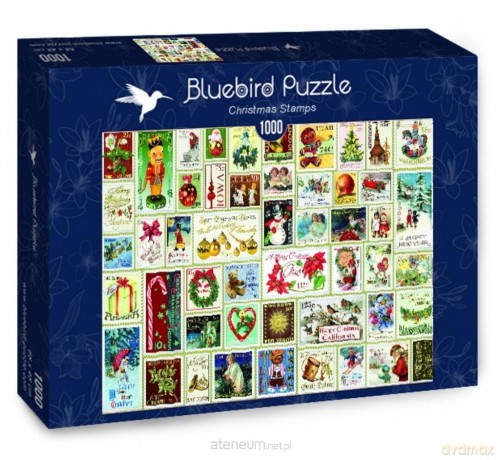 BLUEBIRD 1000 el. Świąteczne znaczki [PUZZLE]