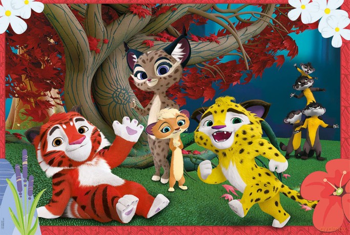 CLEMENTONI 60 el. Maxi Super Kolor Leo i Tig [PUZZLE]