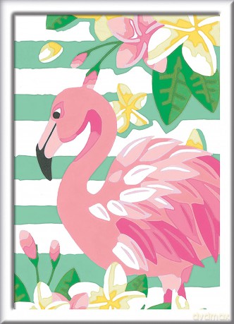 CreArt dla dzieci Malowanie po numerach: Różowy flaming