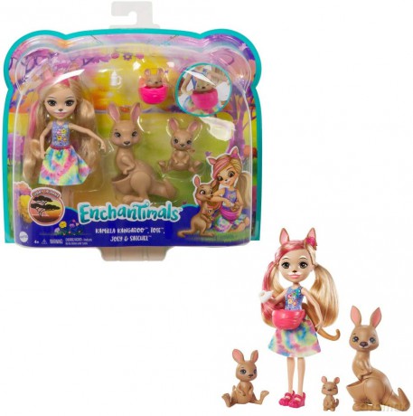Enchantimals. Lalka Kamilla z rodziną kangurów