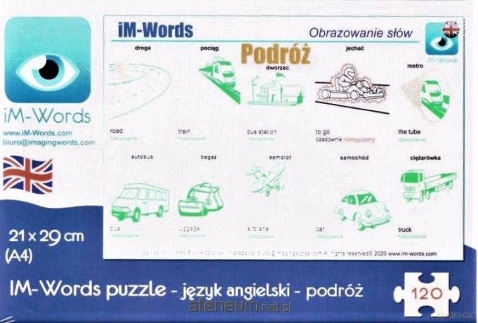 iM-Words Puzzle 120 Angielski - Podróż [KSIĄŻKA]
