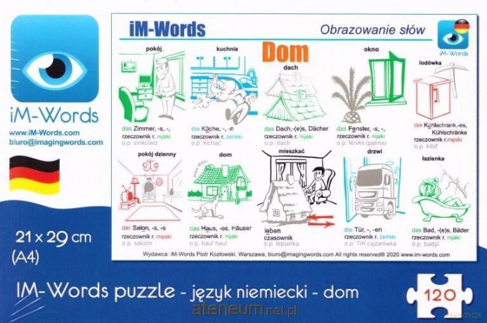 iM-Words Puzzle 120 Niemiecki - Dom [KSIĄŻKA]