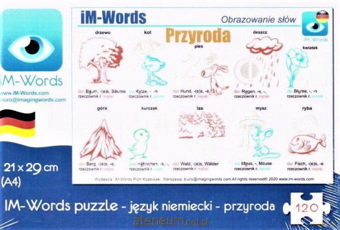 iM-Words Puzzle 120 Niemiecki - Przyroda [KSIĄŻKA]