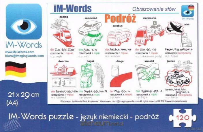iM-Words Puzzle120 Niemiecki - Podróż [KSIĄŻKA]