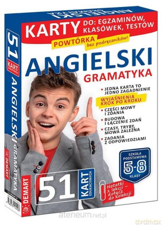 Język angielski. Gramatyka. Karty edukacyjne [KSIĄŻKA]