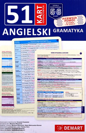 Język angielski. Gramatyka. Karty edukacyjne [KSIĄŻKA]