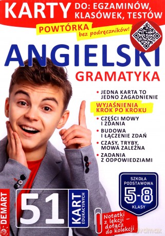 Język angielski. Gramatyka. Karty edukacyjne [KSIĄŻKA]