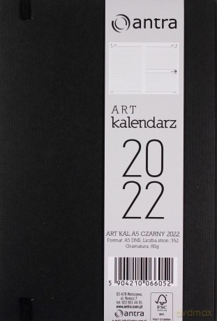 Kalendarz 2022 Art A5 czarny [KALENDARZ]