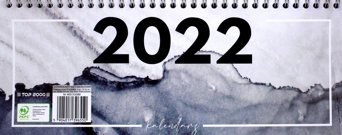 Kalendarz 2022 biurkowy poziomy WTV [KALENDARZ]