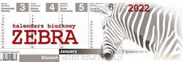 Kalendarz 2022 Biurkowy poziomy Zebra PP [KALENDARZ]