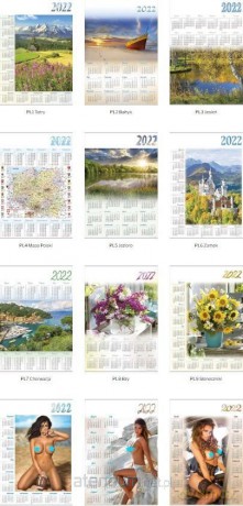 Kalendarz 2022 Jednoplan. MIX 2 (12 szt) PL01-12 [KALENDARZ]