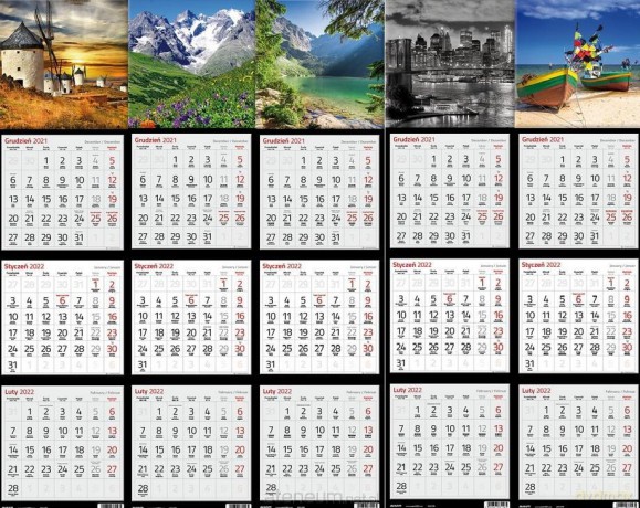 Kalendarz 2022 KTK Trójdzielny Kwadratowy MIX [KALENDARZ]