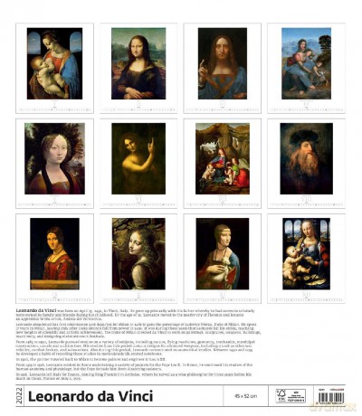 Kalendarz 2022 Leonardo da Vinci [KALENDARZ]