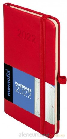 Kalendarz 2022 Memo A6 czerwony [KALENDARZ]