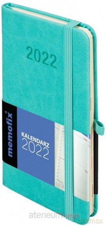 Kalendarz 2022 Memo A6 turkusowy [KALENDARZ]