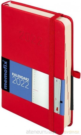 Kalendarz 2022 Memo B6 czerwony [KALENDARZ]