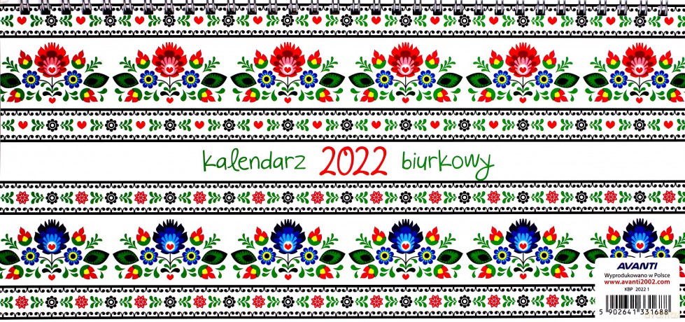 Kalendarz 2022 podręcznikP Biurkowy poprzeczny MIX [KALENDARZ]