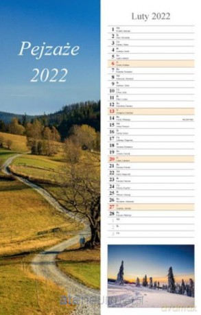 Kalendarz 2022 Ścienny paskowy Pejzaże [KALENDARZ]