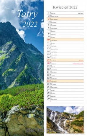 Kalendarz 2022 Ścienny paskowy Tatry [KALENDARZ]