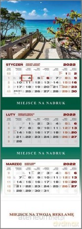 Kalendarz 2022 ścienny trójdzielny Morze [KALENDARZ]