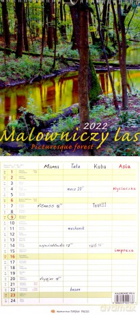 Kalendarz 2022 Wieloplanszowy - Malowniczy las PP [KALENDARZ]