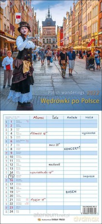 Kalendarz 2022 Wieloplanszowy - Wędrówki po Polsce PP [KALENDARZ]