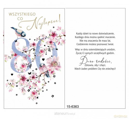 Karnet Jubileusz 80 + koperta ARGUS