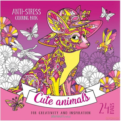 Kolorowanka antystresowa 200x200 12 Cute animals [KSIĄŻKA]