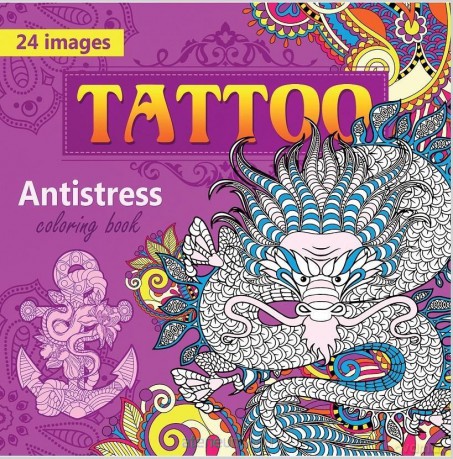 Kolorowanka antystresowa 200x200 12 Tattoo [KSIĄŻKA]