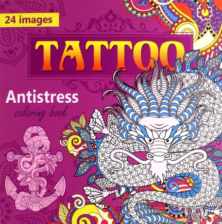Kolorowanka antystresowa 200x200 12 Tattoo [KSIĄŻKA]
