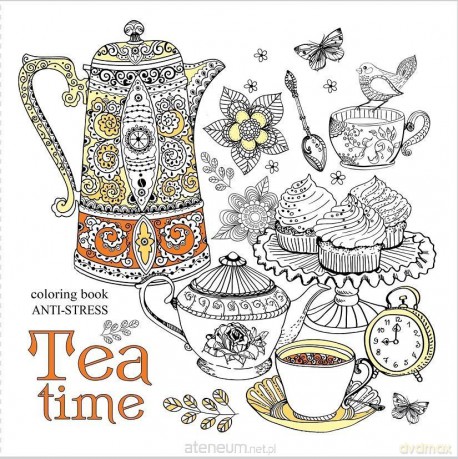 Kolorowanka antystresowa 200x200 12 Tea time [KSIĄŻKA]