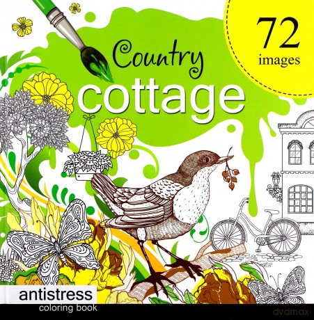 Kolorowanka antystresowa 200x200 Country cottag [KSIĄŻKA]