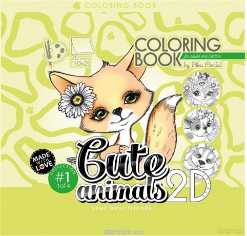 Kolorowanka antystresowa 200x200 Cute animals 1 [KSIĄŻKA]