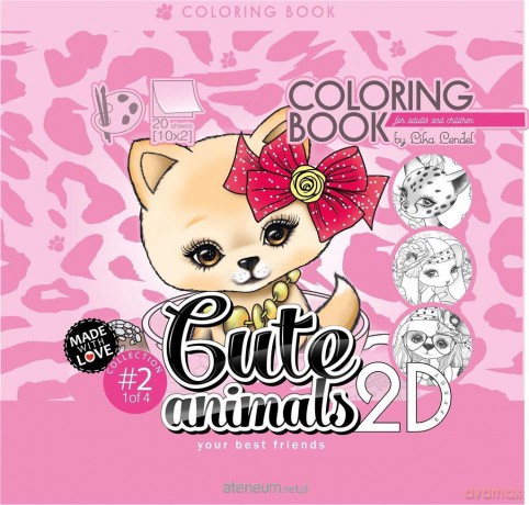 Kolorowanka antystresowa 200x200 Cute animals 2 [KSIĄŻKA]
