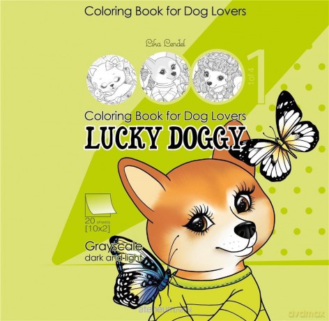 Kolorowanka antystresowa 200x200 Lucky Doggy 1 [KSIĄŻKA]