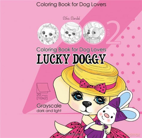 Kolorowanka antystresowa 200x200 Lucky Doggy 2 [KSIĄŻKA]
