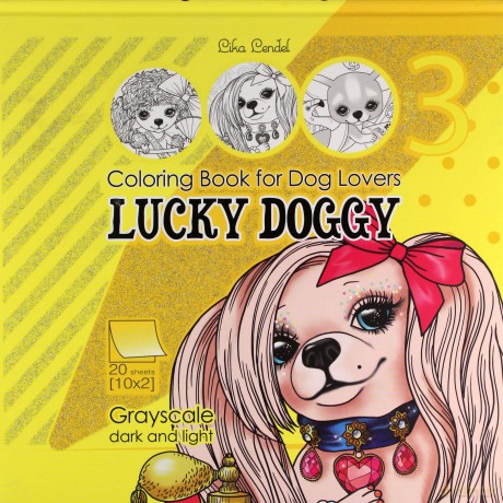 Kolorowanka antystresowa 200x200 Lucky Doggy 3 [KSIĄŻKA]