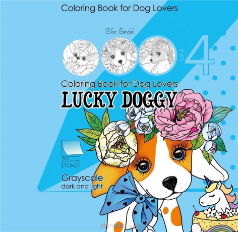Kolorowanka antystresowa 200x200 Lucky Doggy 4 [KSIĄŻKA]