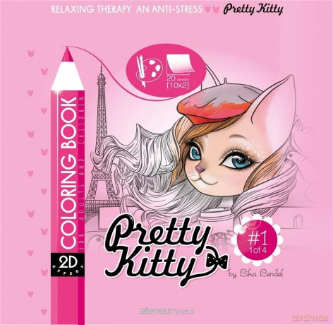 Kolorowanka antystresowa 200x200 Pretty Kitty 1 [KSIĄŻKA]