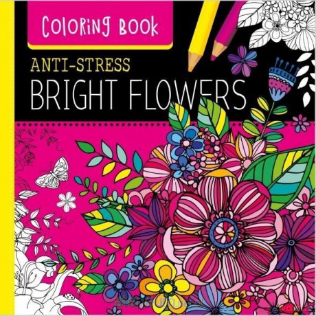 Kolorowanka antystresowa 250x250 Bright Flowers [KSIĄŻKA]