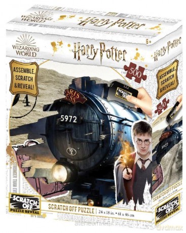 Magiczne puzzle zdrapka 500 Harry Potter Hogwart Express [PUZZLE]