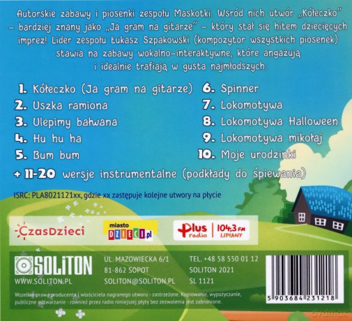 Maskotki. Zabawy wokalno-interaktywne dla [CD]