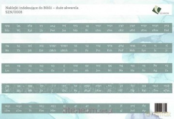 Naklejki indeksujące do Biblii - duże akwarela [KSIĄŻKA]