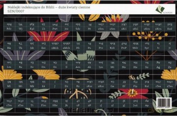 Naklejki indeksujące do Biblii - duże kwiaty [KSIĄŻKA]