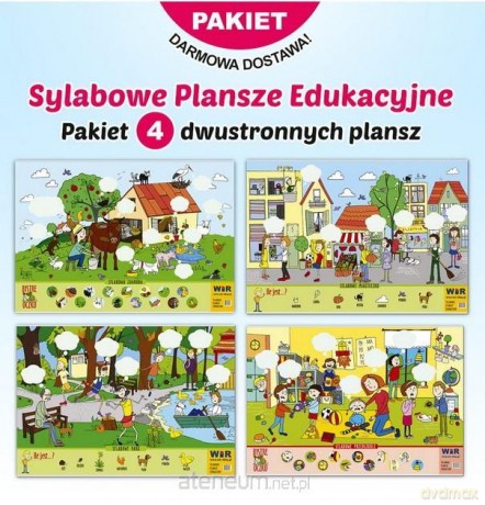 Pakiet: Sylabowe plansze edukacyjne (4 szt.)