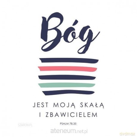 Podstawka korkowa - Bóg jest moją skałą