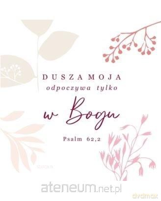 Podstawka korkowa - Dusza moja odpoczywa kwiaty