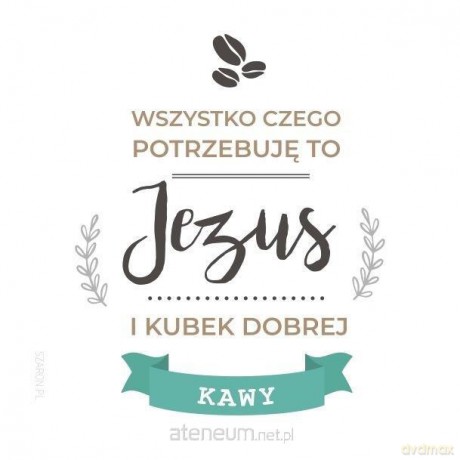 Podstawka korkowa - Jezus i kubek kawy