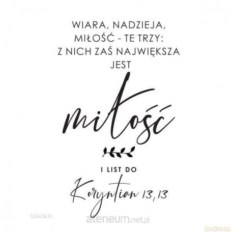 Podstawka korkowa - Wiara nadzieja miłość
